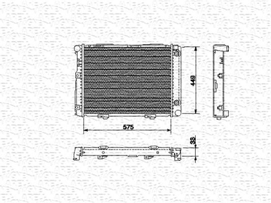 MAGNETI MARELLI Radiaator,mootorijahutus 350213533000